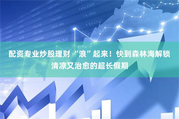 配资专业炒股理财 “浪”起来！快到森林海解锁清凉又治愈的超长假期